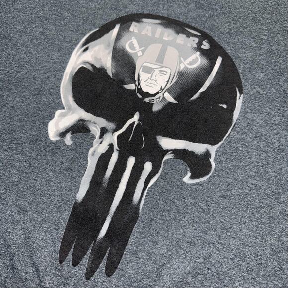 Las Vegas Raiders Shirt Mens XL Gray NFL Football Graphic Tee T-Shirt Gildan - Picture 1 of 12